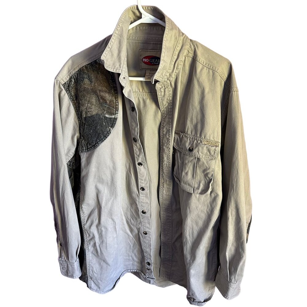pro gear by wrangler beige realtree camo pattern XL shooting jacket